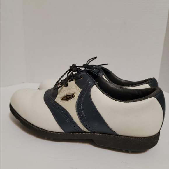 FootJoy AquaLites Black White Saddle Oxford  Men's Size 8.5 Golf - Picture 4 of 9